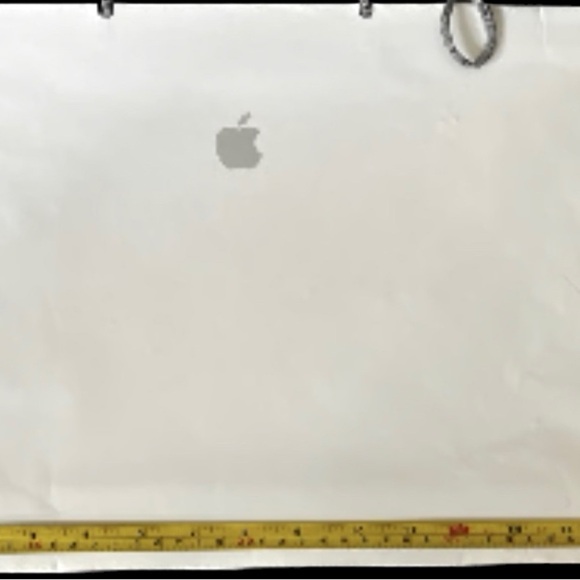 Genius Apple Store Large Paper Shopping Bag
White w/ Gray  Logo  & Handles L/XL - Picture 7 of 8